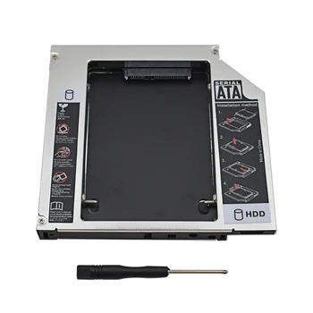 

Brand New 2nd HDD Caddy 12.7mm IDE To SATA 3.0 2.5 Inch SSD HDD Hard Disk Drive Enclosure Case For Notebook CD-Rom Optibay
