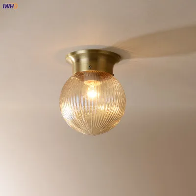  IWHD American Copper LED Ceiling Light Fixtures Kitchen Hallway Balcony Porch Modern Simple Ceiling - 32913536868