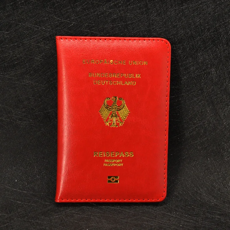 Germany Passport Cover Women Travel Wallet Passport Holder Pu Leather Case Passports Reisepass Deutschland protector