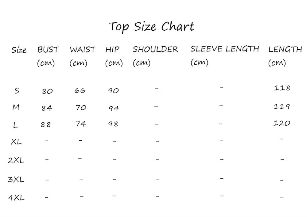 top size