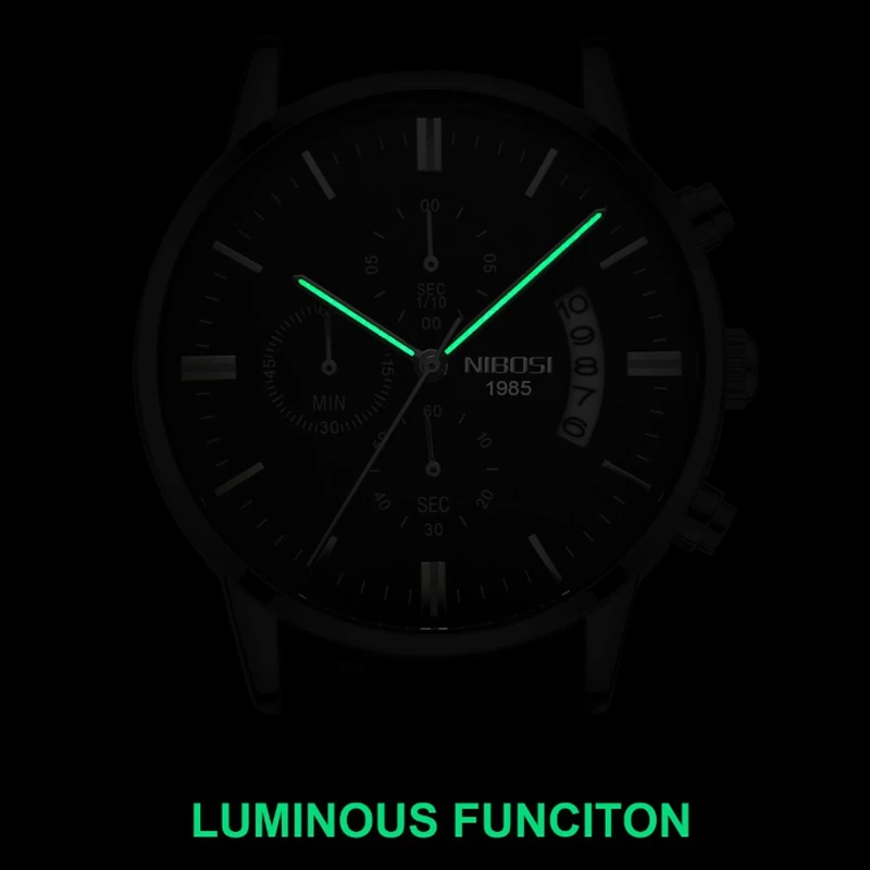 NIBOSI Mens Watches Top Luxury Brand Quartz Military Sport Watch Men Wristwatches Waterproof Male Gold Clock Relogio Masculino 