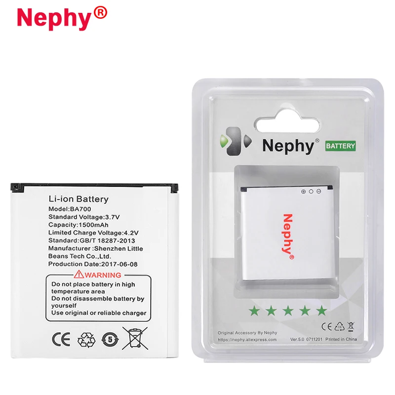 Новый оригинальный аккумулятор бренда Nephy BA700 для Sony Xperia Neo MT15i Pro MK16i Ray ST18i V MT11i MT27i