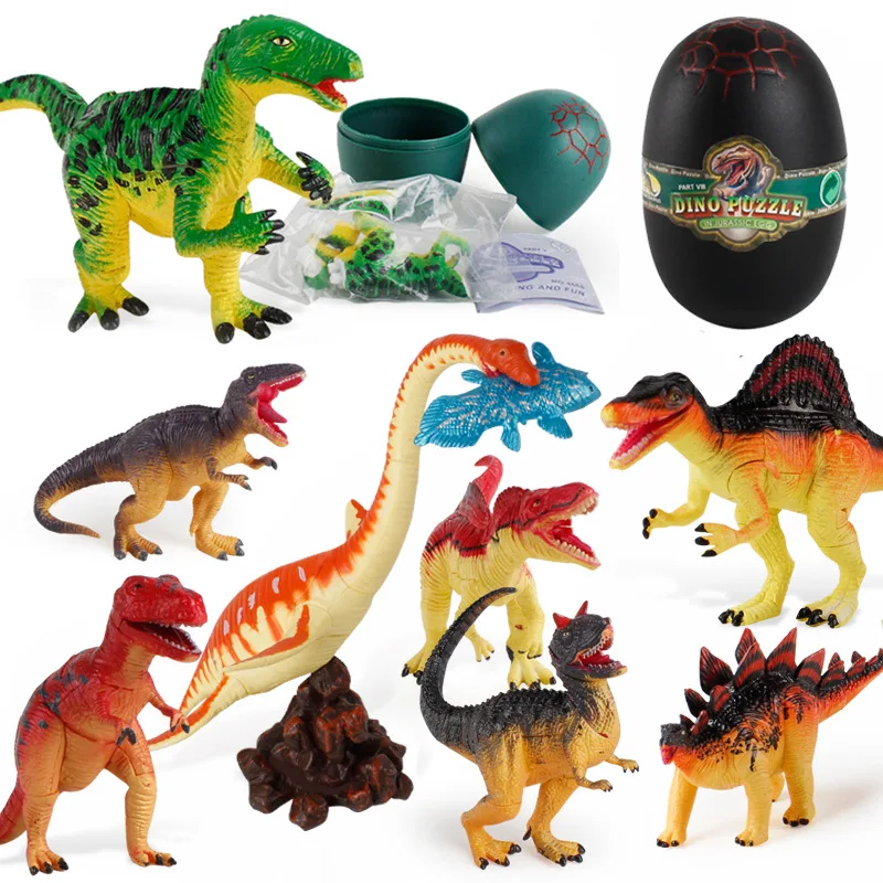 Random 3D Toy Animal Model Puzzle Egg Collection Jurassic Period Jumbo Dinosaur 