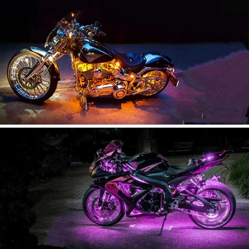 

6 in 1 Car Atmosphere Lights Lamp with Remote Control Motorcycle LED Brake Lights YAN88