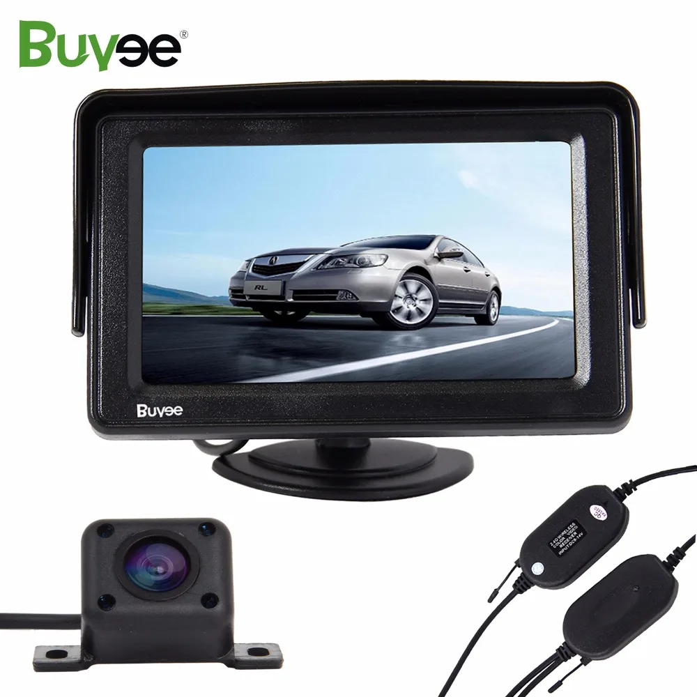 Buyee Беспроводной парктроник системы kit 4 3 &quotЖК-дисплей монитора заднего вида