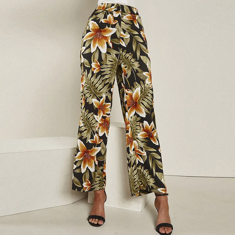 

flare pant streetwear womens wide leg harajuku clothes korean pants print love summer plus size trousers women punk black