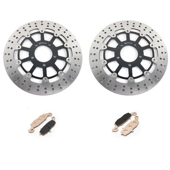 

BIKINGBOY Full Set Front Brake Disks Discs Rotors Pads For Kawasaki KLV 1000 KLV1000 LV 1000 A1H A2H 2004 2005 04 05