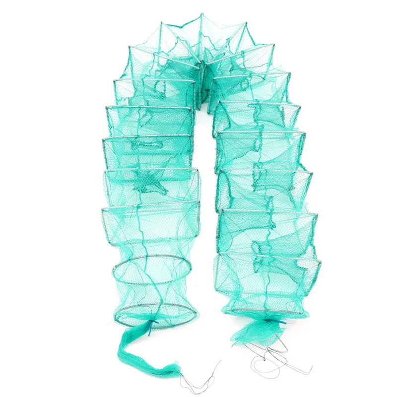 

Bobing Fishing Net 3.2m Long Tube Nylon Mesh Eel Shrimp Crab Lobster Fish Trap Fishing Foldable Portable Pot Cage Accessories