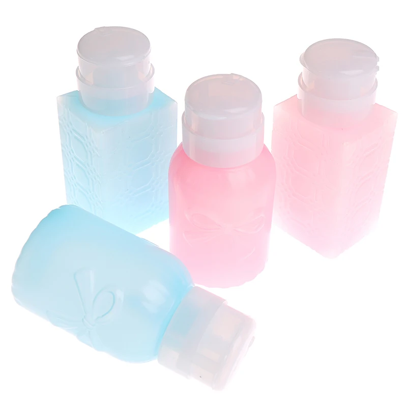 

Empty Nail Bottle Container Pump Dispenser Cleanser Flip Top Nail Polish Remover Liquid Manicure Nail Art Bottle Tool
