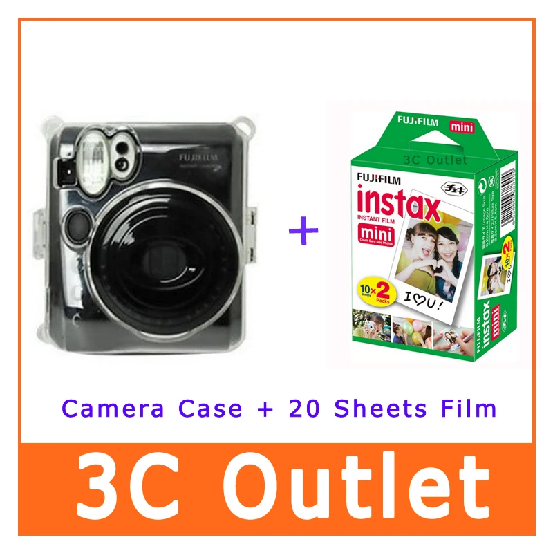 Пленка Fujifilm Instax Mini 20 листов Мгновенной Печати+ Прозрачный чехол Fujifilm Mini50s для камеры