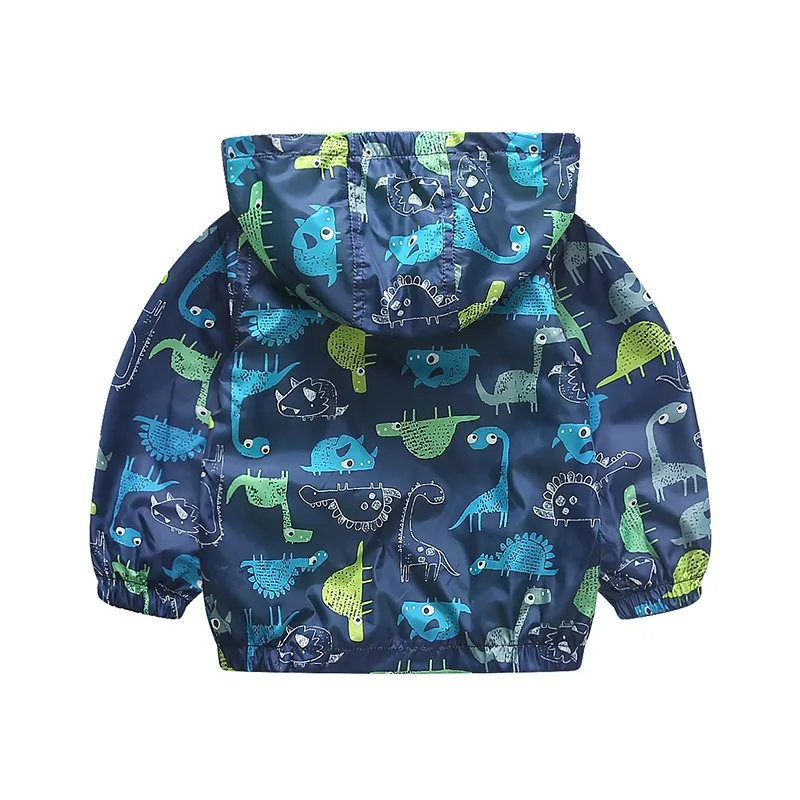 Новые весенние динозавров Детская куртка пальто осень детская куртка для мальчиков ветровка Одежда для малышей