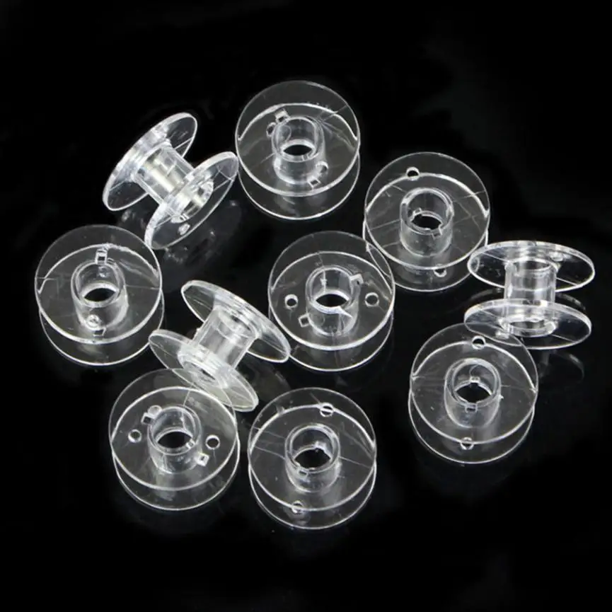 

ISHOWTIENDA 10Pcs Bobbins Sewing Machine Plastic Spools for Home Handwork Accessories Sewing Tools