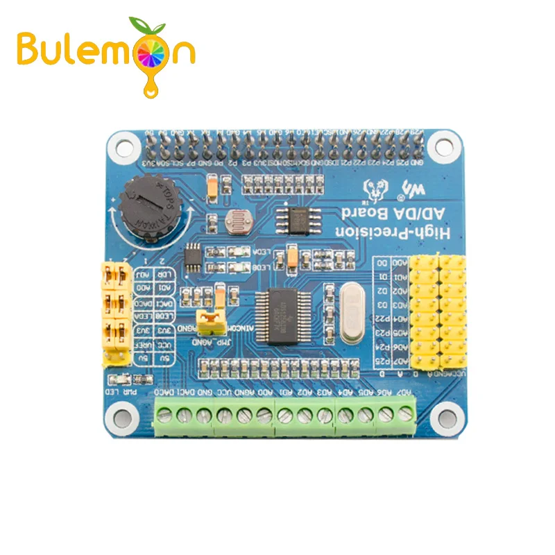 

ADS1256 DAC8552 High Precision AD/DA Digital Module Expansion Board For Raspberry Pi A+/B+/2B RP014