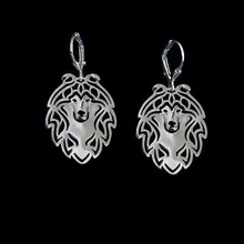 Ручной работы мультфильм сплав Shetland овчарка серьги-гвоздики ювелирные изделия серебро/золото цвет покрытием мини собака серьги