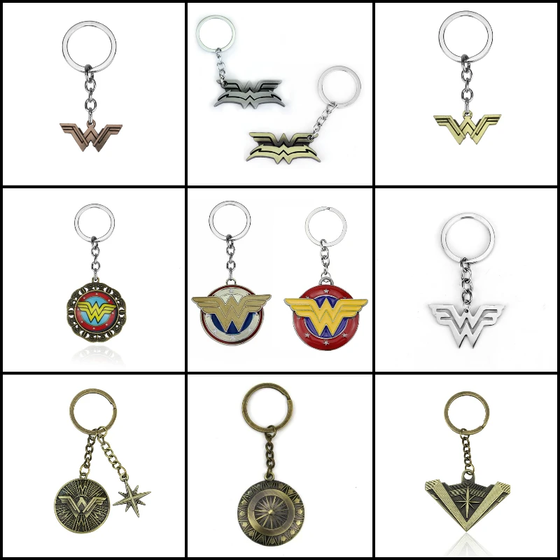 Hot Movie Wonder Woman Key Chain Superhero Keychain Keyring for Car