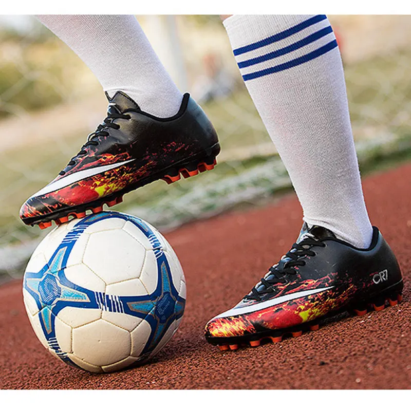 ZHENZU Turf Soccer Shoes Boots AG CR7 
