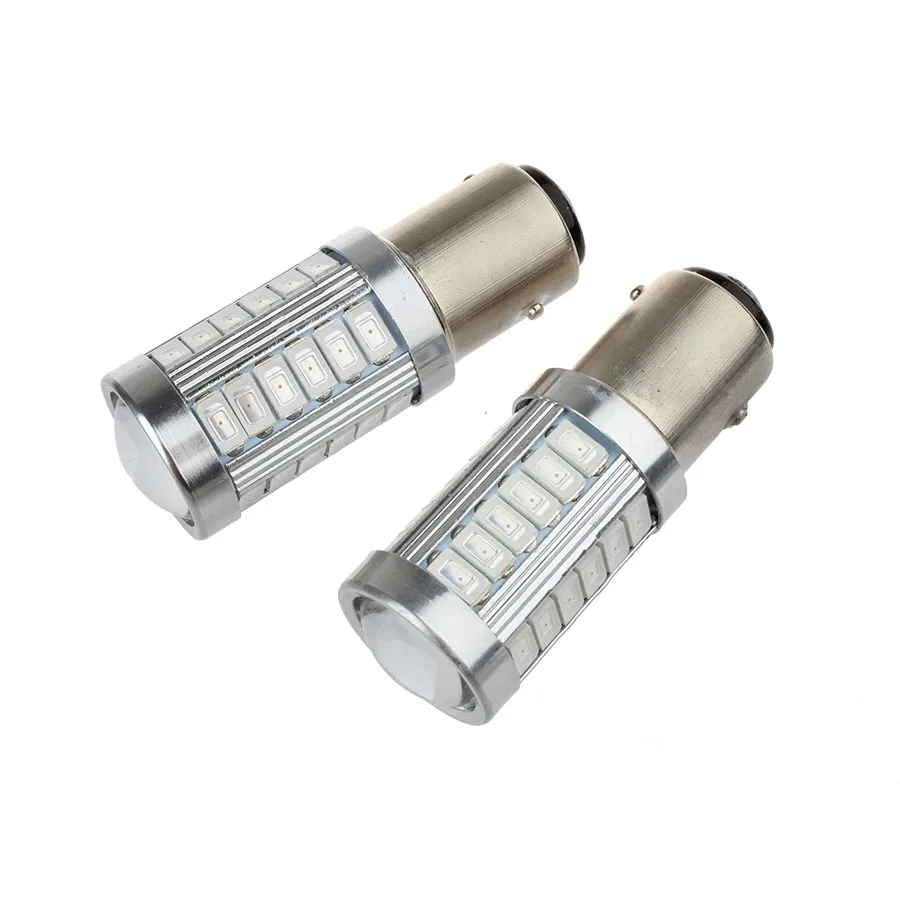 2x 1157 BAY15D 5730 33SMD LED Car Tail Stop Brake Backup Light Lamp Bulb Red New