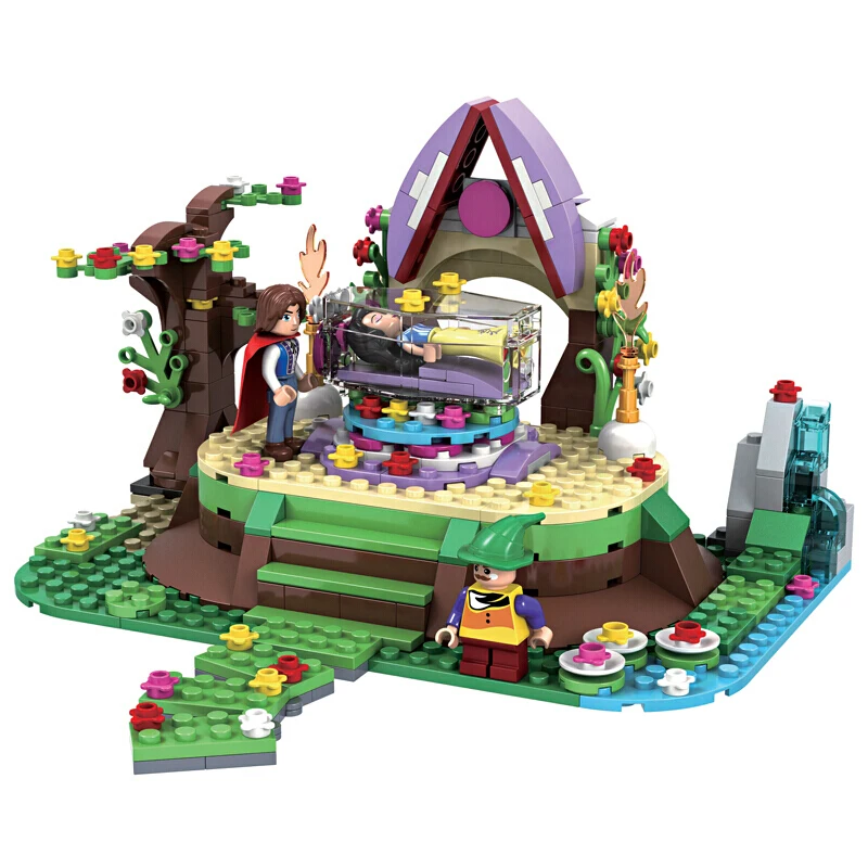 Weile Série Princesa Snow White Cristal Caixão Building Blocks Define Bricks Amigos Modelo Crianças Brinquedos Clássicos Compatíveis