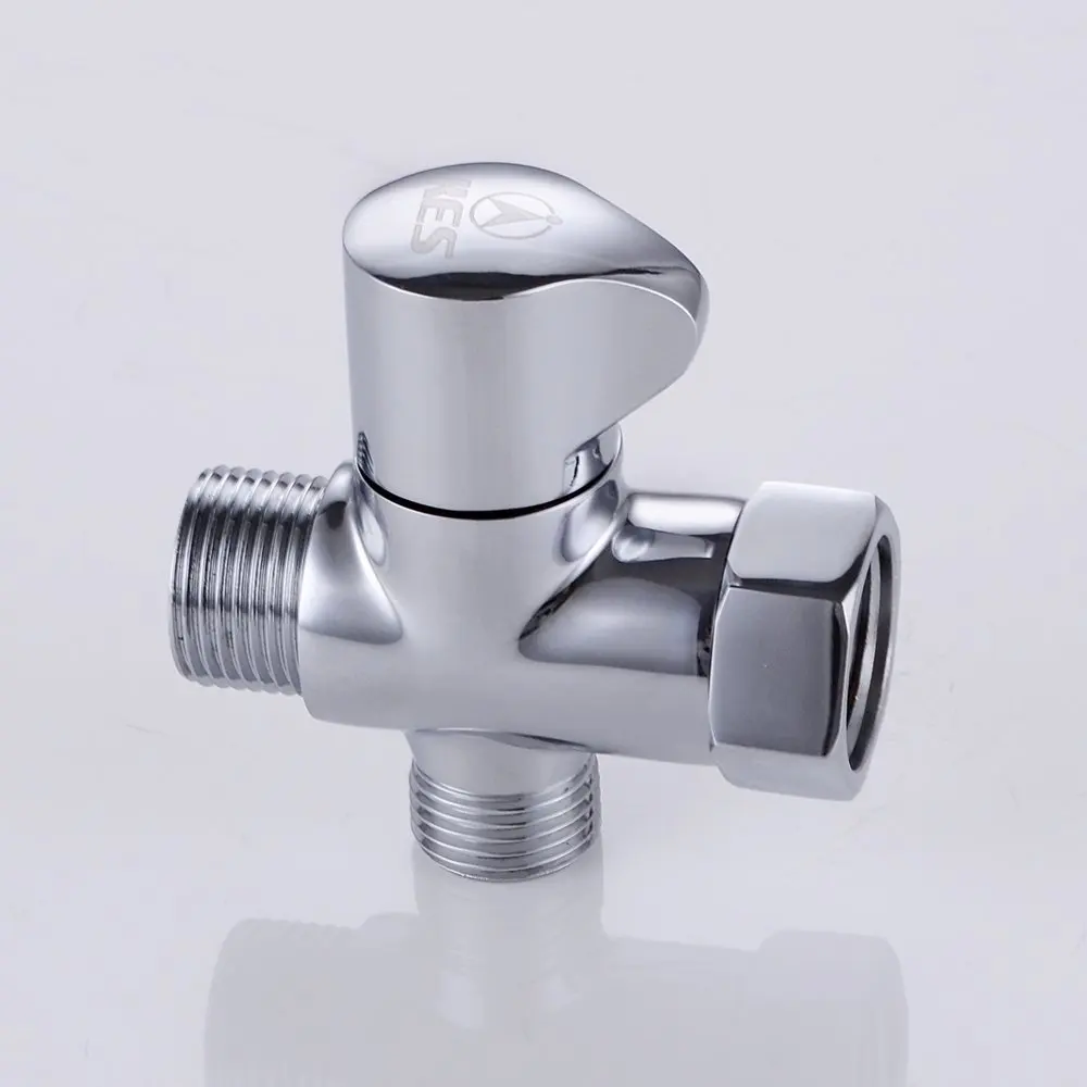T-Adapter Brass Toilet Bidet Sprayer Shattaf Faucet Diverter Shut Off Valve 7//8/"