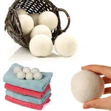 2Pcs Laundry Clean Ball Reusable Natural Organic Laundry Fabric Softener Ball Premium Wool Dryer Balls photochromic wool fabric