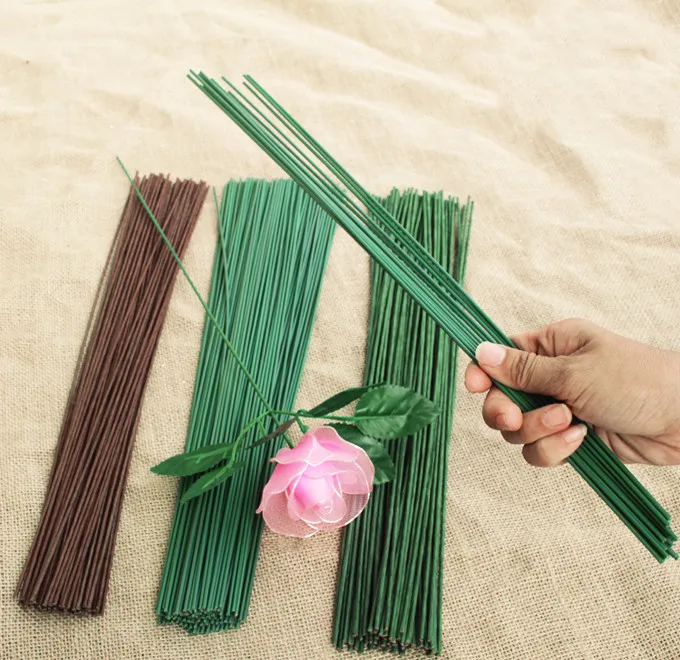 10 шт./лот 40/60 см Искусственный Зеленый/кофейный цветочный стебель DIY Цветочный