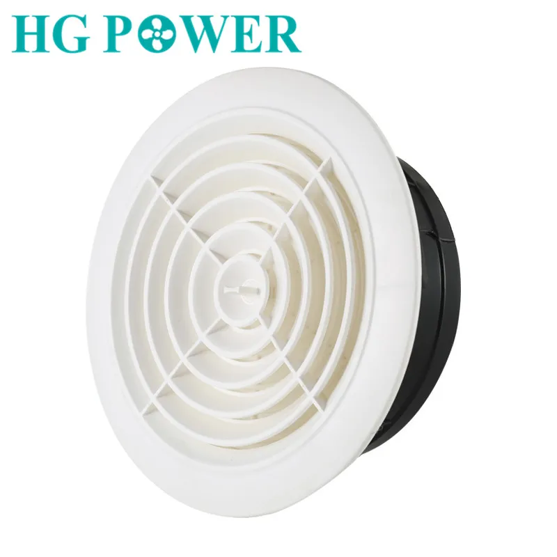 Round Ventilation Grill Covers Ceiling Wall Air Vent Adjustable Louver Extract Valve Diffuser Ducting Cover for Exhaust Hose