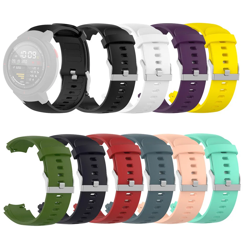 

2019 Sports Silicone Watch Band Bracelet Straps For Xiaomi Huami Amazfit Verge for amazfit bip strap bip amazit watch men