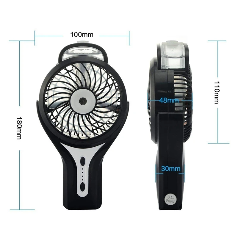 

Mini Handheld USB Misting Fan with Personal Cooling Mist Humidifier Rechargeable Portable Mini Misting Cooling Fan for Home Of
