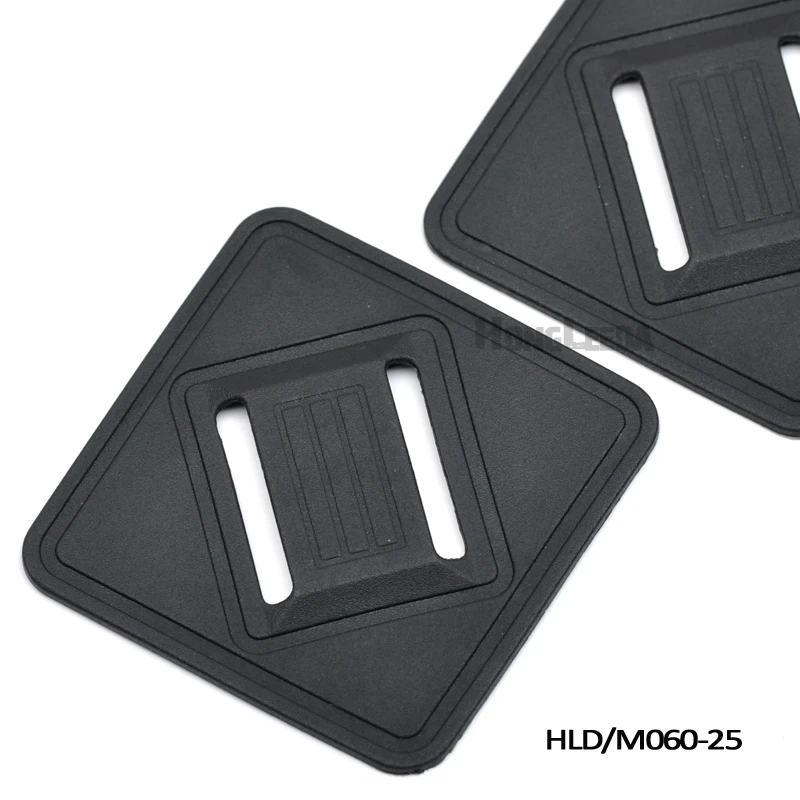 60pcs 1" 25mm Black Plastic silicon shoulder strap pad rubber pad for backpack webbing strap Belt Webbing Patches HLD/M060-25