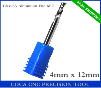 

4mm*12mm,Freeshipping CNC router bit,Solid carbide end milling cutter,Aluminum End Mill,Tungsten steel end mill,PVC,Acrylic