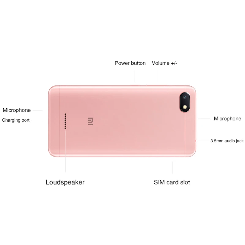 Глобальная версия Xiaomi Redmi 6A 2 Гб 16 GB МТК Helio A22 4 ядра 5 45 дюйма 18:9 полный Экран 13MP