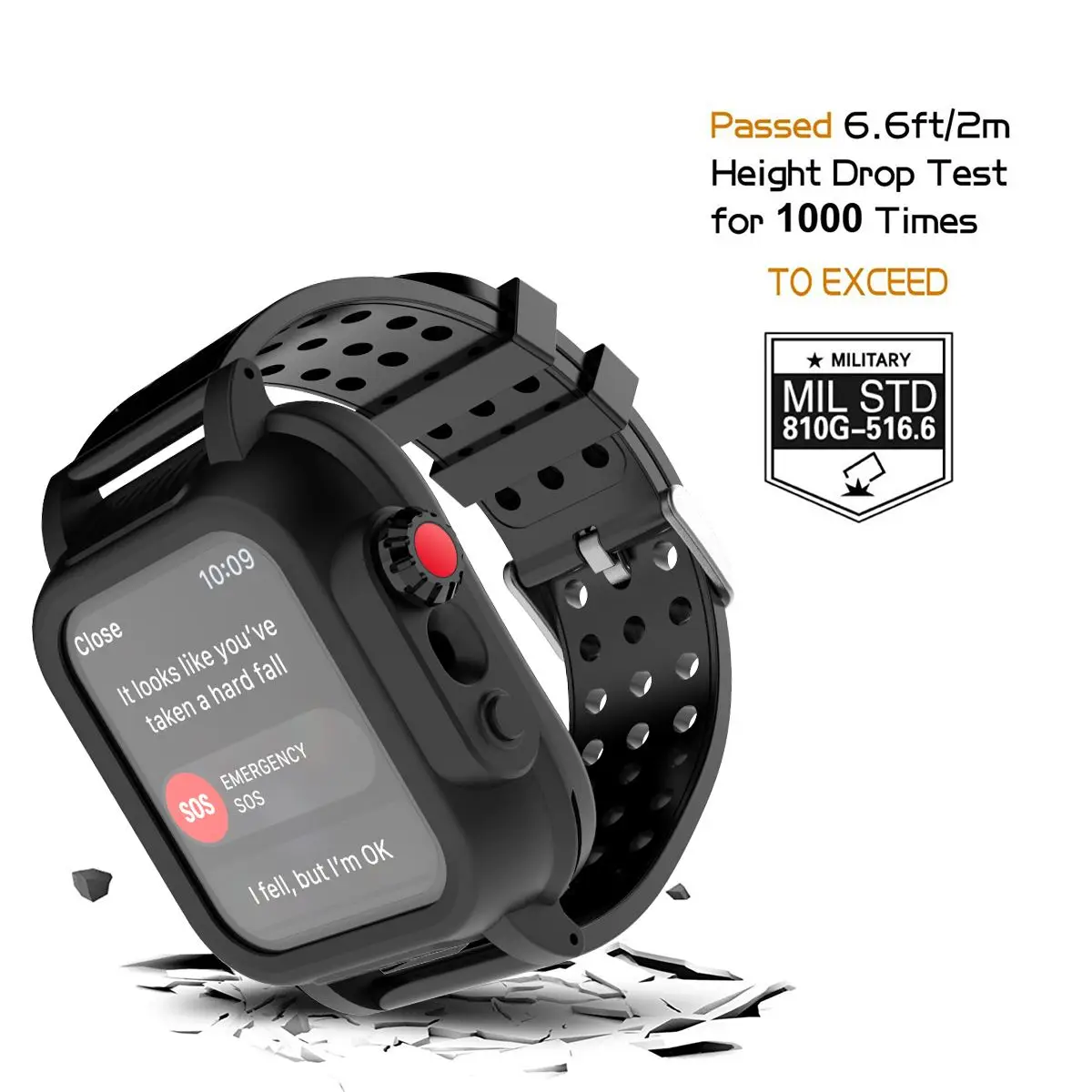 IP68 Водонепроницаемый для Apple iWatch серии 3 42 мм 38 мм iWatch серии 4 44 мм 40 мм ударопрочный бампер PC часы Чехол