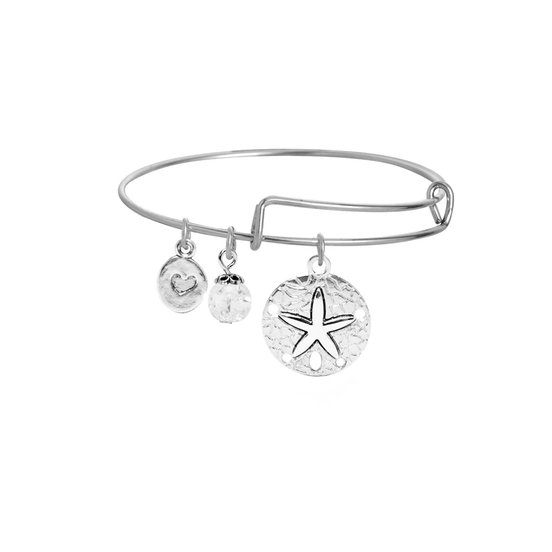 Модные милые звезды Шарм расширяющийся кабель браслеты браслет DIY Ювелирные изделия регулируемый браслет Прямая - Окраска металла: B0004
