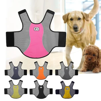 

Pet Spring Summer Clothing Reflective Safety Clothing Pet Thin Suits Vest Grid PU Summer Cooling Small Big Dog Clothes Size Plus