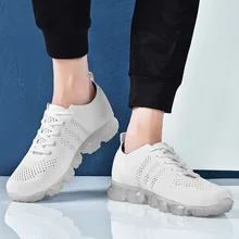 RUIFF/Летняя Новинка; тканевая прогулочная обувь; сетчатая спортивная обувь; Мужская обувь большого размера; уличные дышащие кружевные кроссовки