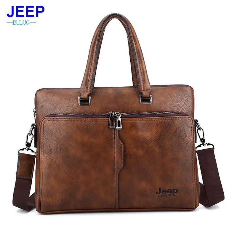 

European leather men briefcase of waterproof briefcase men crossbody bag with pu leather jeep briefcase for wholesale laptop bag