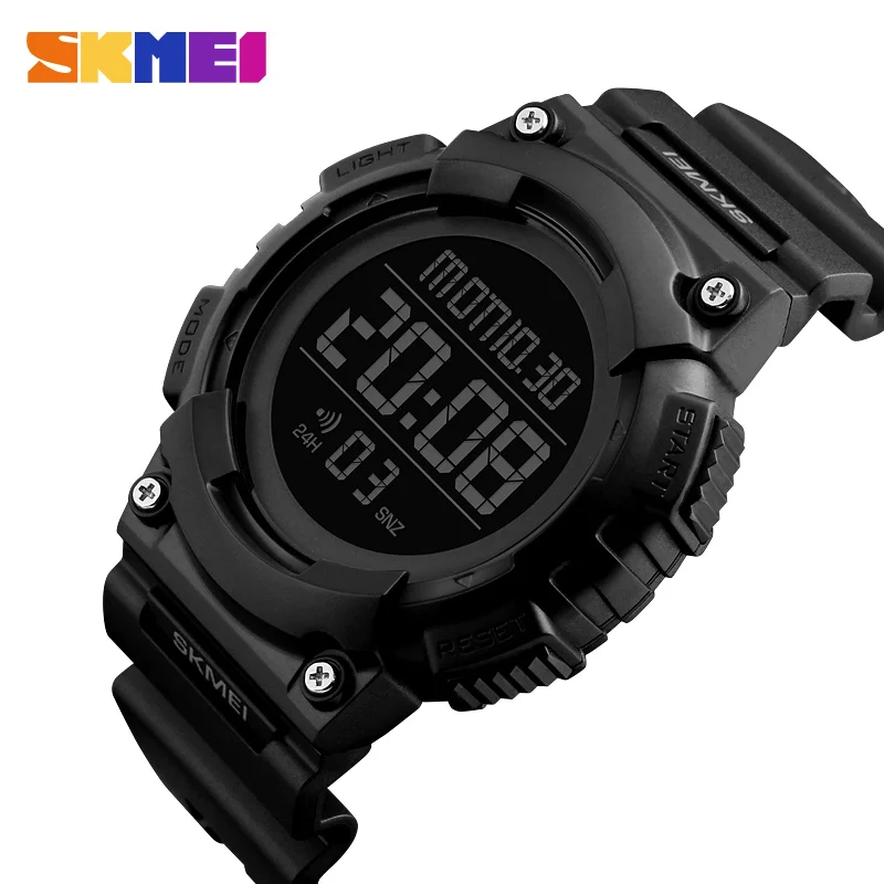 

SKMEI 1248 Men Sports Watches 50M Waterproof Multifunction PU Brand Digital Watch Fashion Alarm Wristwatches Relogio Masculino