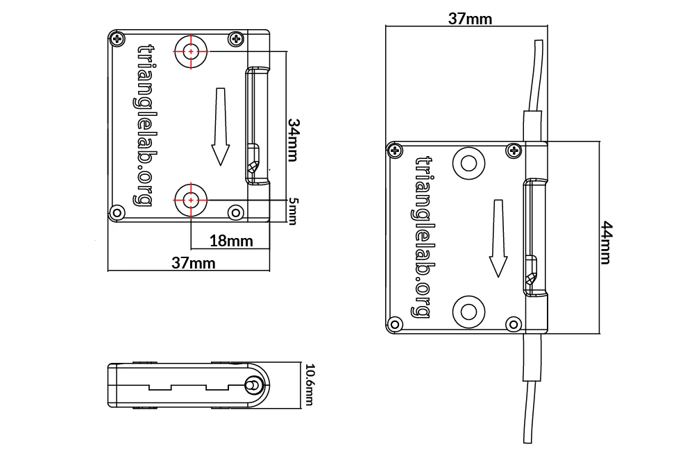 synchronous belt Trianglelab filament runout  sensor 3D Printer Part Material detection module  1.75mm filament detecting module sato printhead