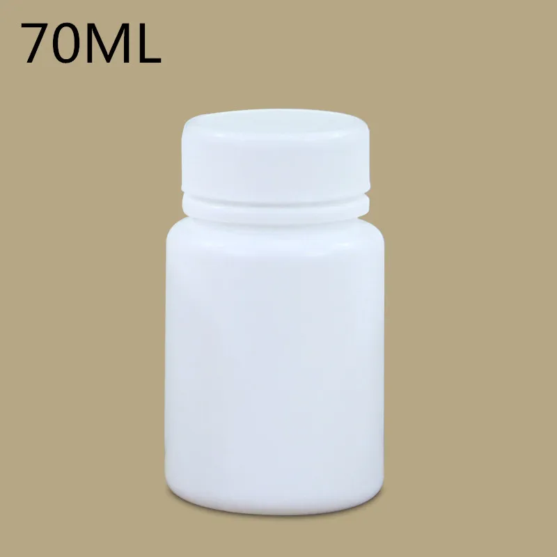 

600PCS/Carton Empty plastic bottle with screw cap 70ML good sealing container Food grade Material Medicine package bottles