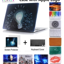 Чехол для ноутбука Apple с логотипом MacBook Air Pro retina 11 12 13 15 для mac book New Pro 13 15 дюймов с сенсорной панелью+ чехол для клавиатуры