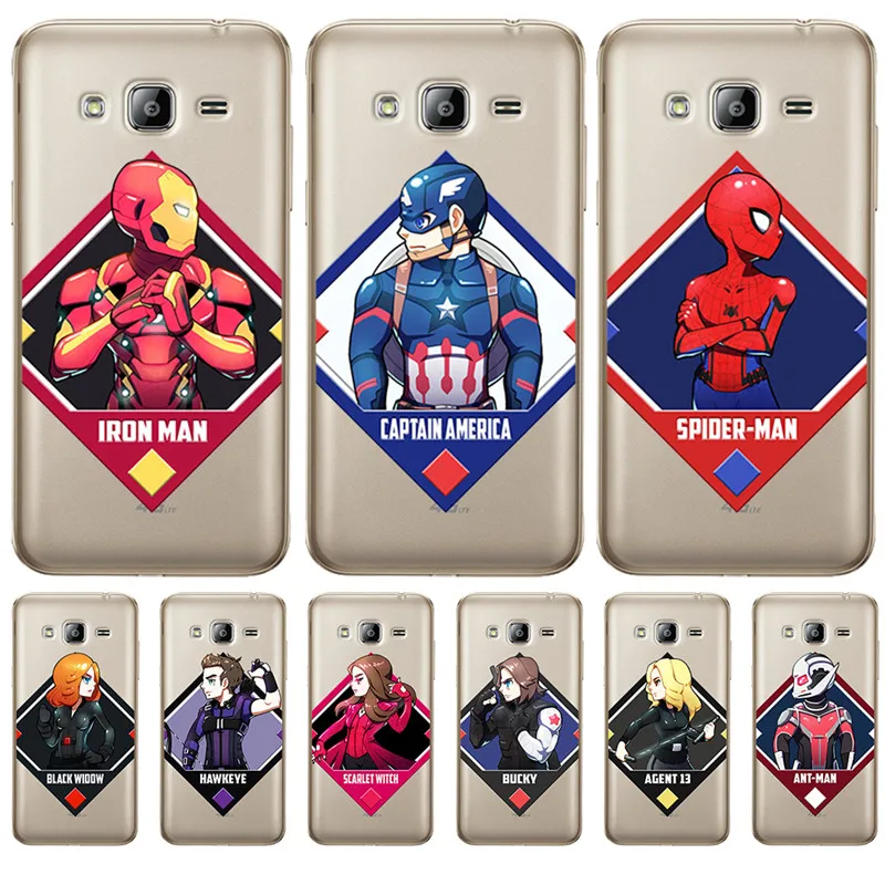 

Luxury Iron Man Spider-Man For Samsung Galaxy J3 J4 J5 J6 J7 J8 Plus 2016 2017 2018 J2 Prime Case Cover Silicone Coque marvel