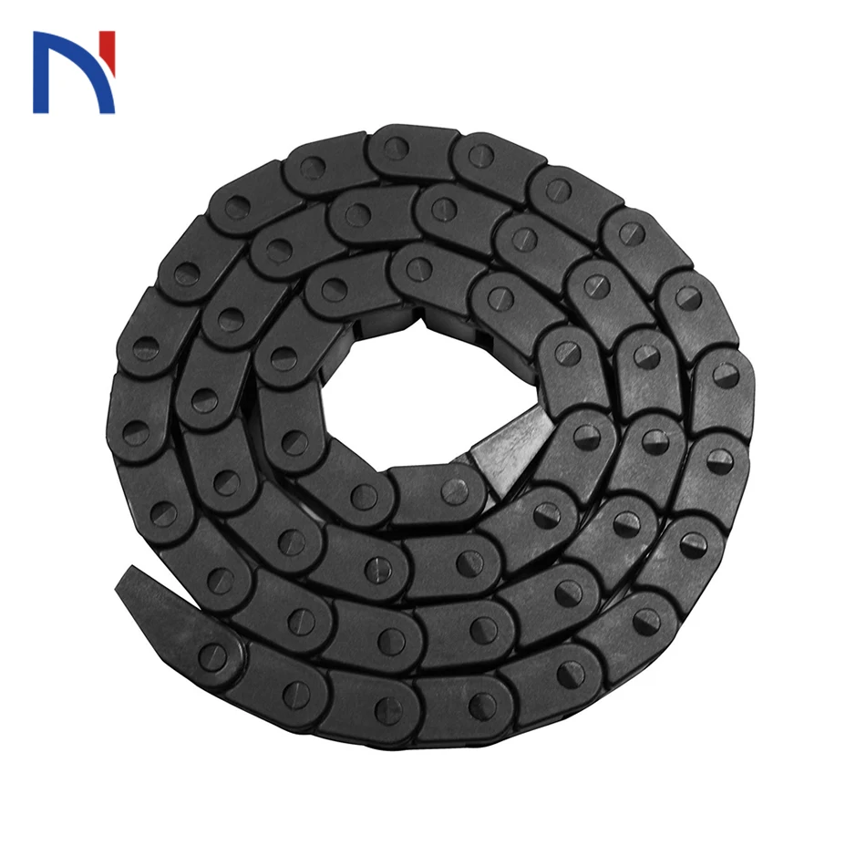 

Plastic Transmission Drag Chain 7 x 15mm L1000mm Cable Drag Chain Wire Carrier with End Connectors for CNC Router Machine Tools