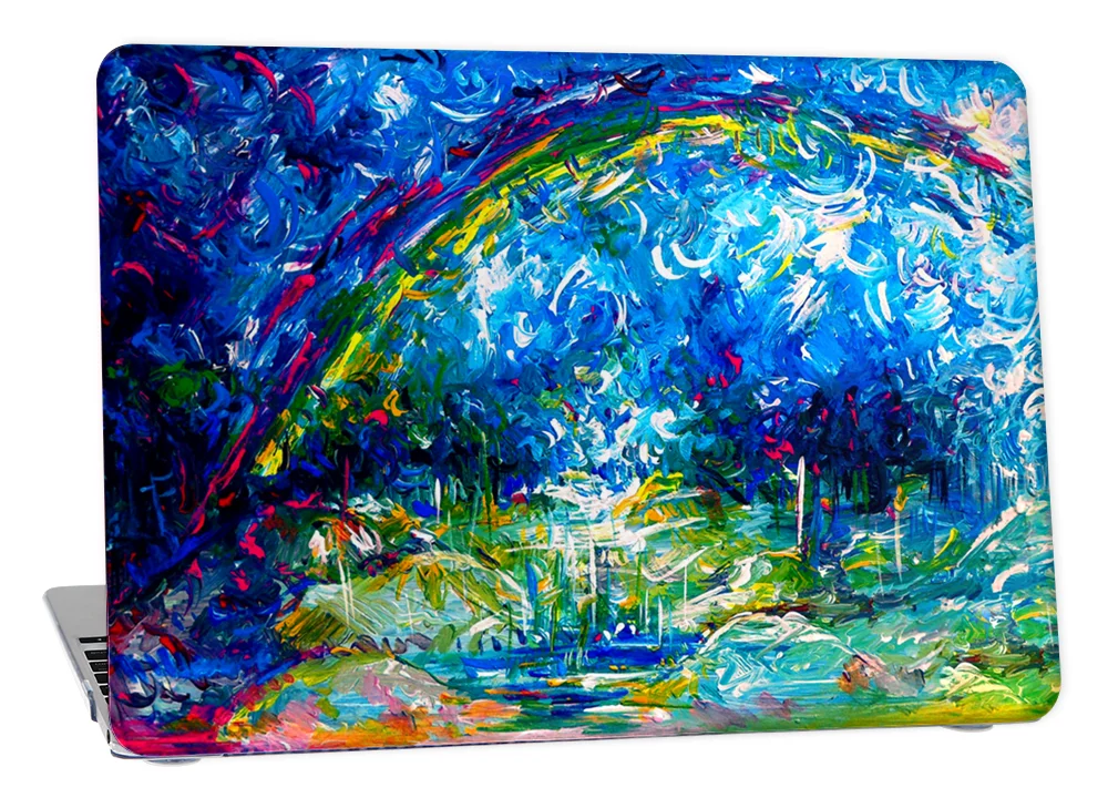 Sykiila Case For Macbook Air 11 13 Pro 12 13 15 Cover Oil Art Painting Shell A1706 A1707 A1708 Touch Bar Stars Custom Made Gogh