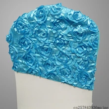 50 шт. сатиновая стул шарф свадебное украшение вышивка с розами стул Пояса Гуд лайкра Land подходят для всех стулья