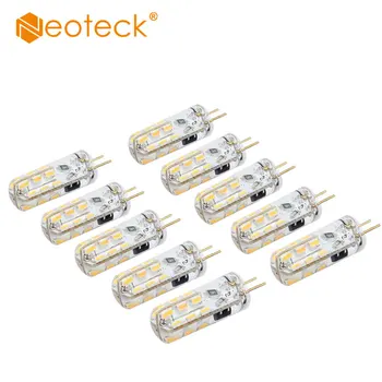 

Neoteck 10 Pcs G4 LED Capsule Bulb Warm White 1.5W DC 12V 3014 SMD 24 SMD Light For Living Room
