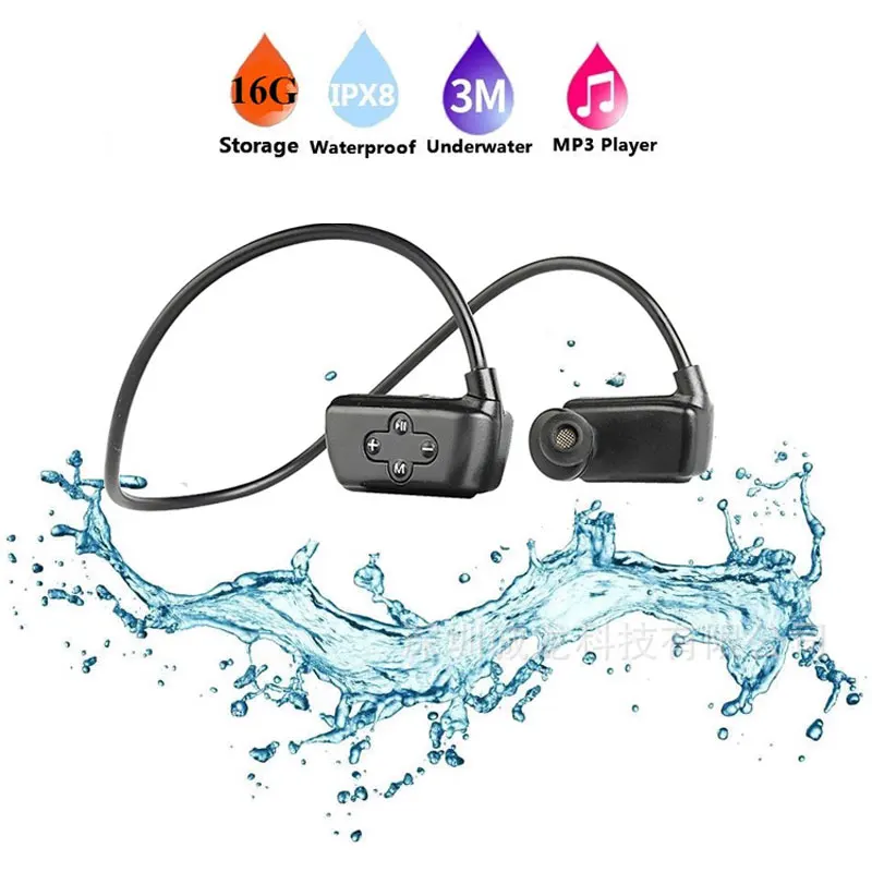 Новейший 901P водонепроницаемый 16G HIFI MP3 плеер IPX8 Плавательный спорт на открытом воздухе наушники USB MP3 Музыкальные плееры