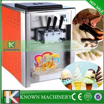 

Automatic stainless steel table top soft serve ice cream machine free shipping by sea