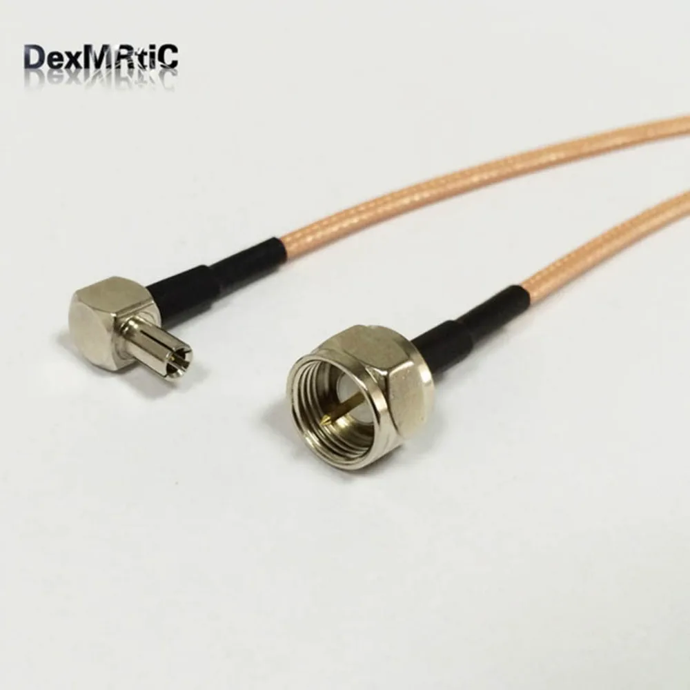 

New F Male Plug To TS9 right angle 90-degree RF coaxiale cable RG316 Wholesale Fast Ship 15CM 6" Adapter