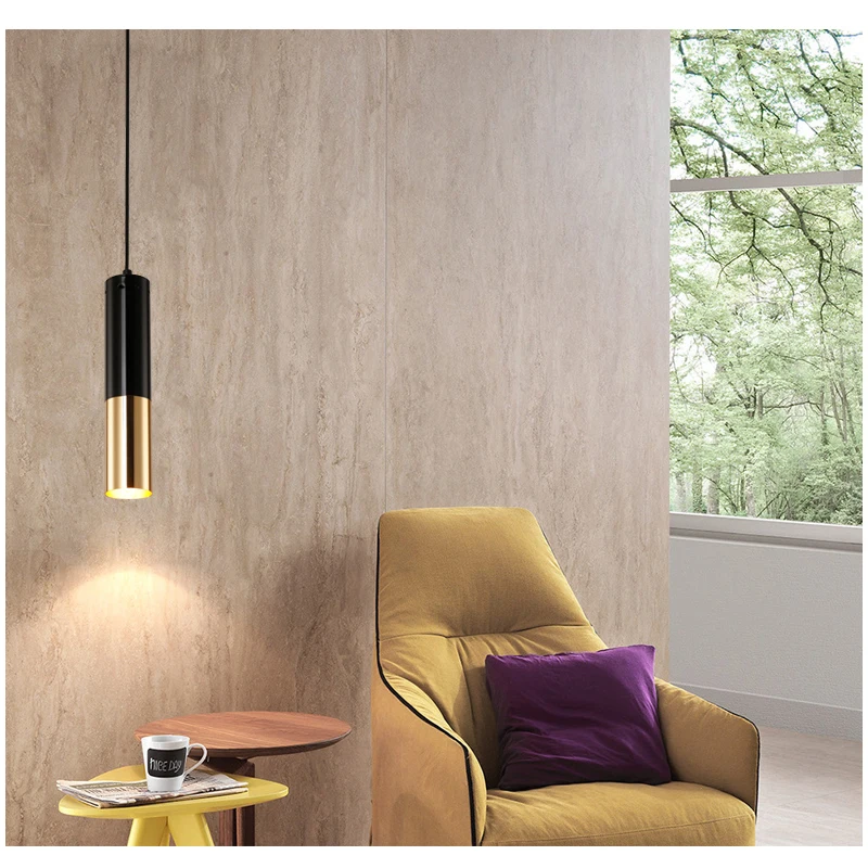Modern-Pendant-Lights-Lamp-Single-Aluminum-light-Dining-Room-Gold-Bar-lamps-GU10-LED-Bulbs-Pendant