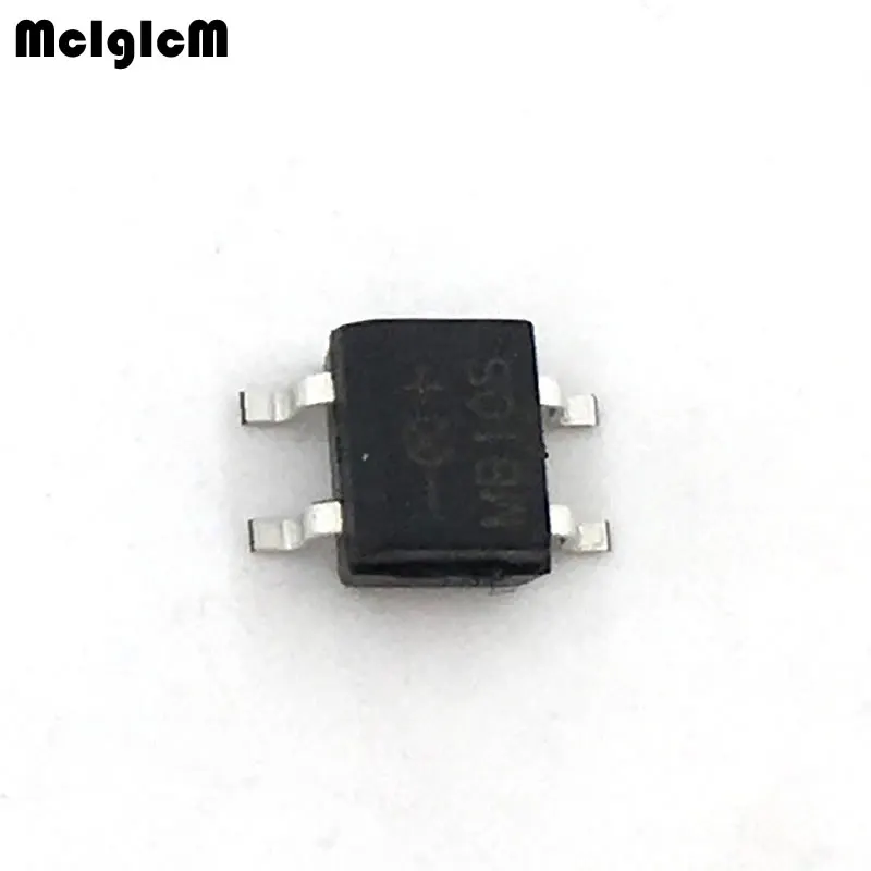 

MCIGICM 100pcs Bridge rectifier mb10s sop4 0.5a 1000v sop4 b10s